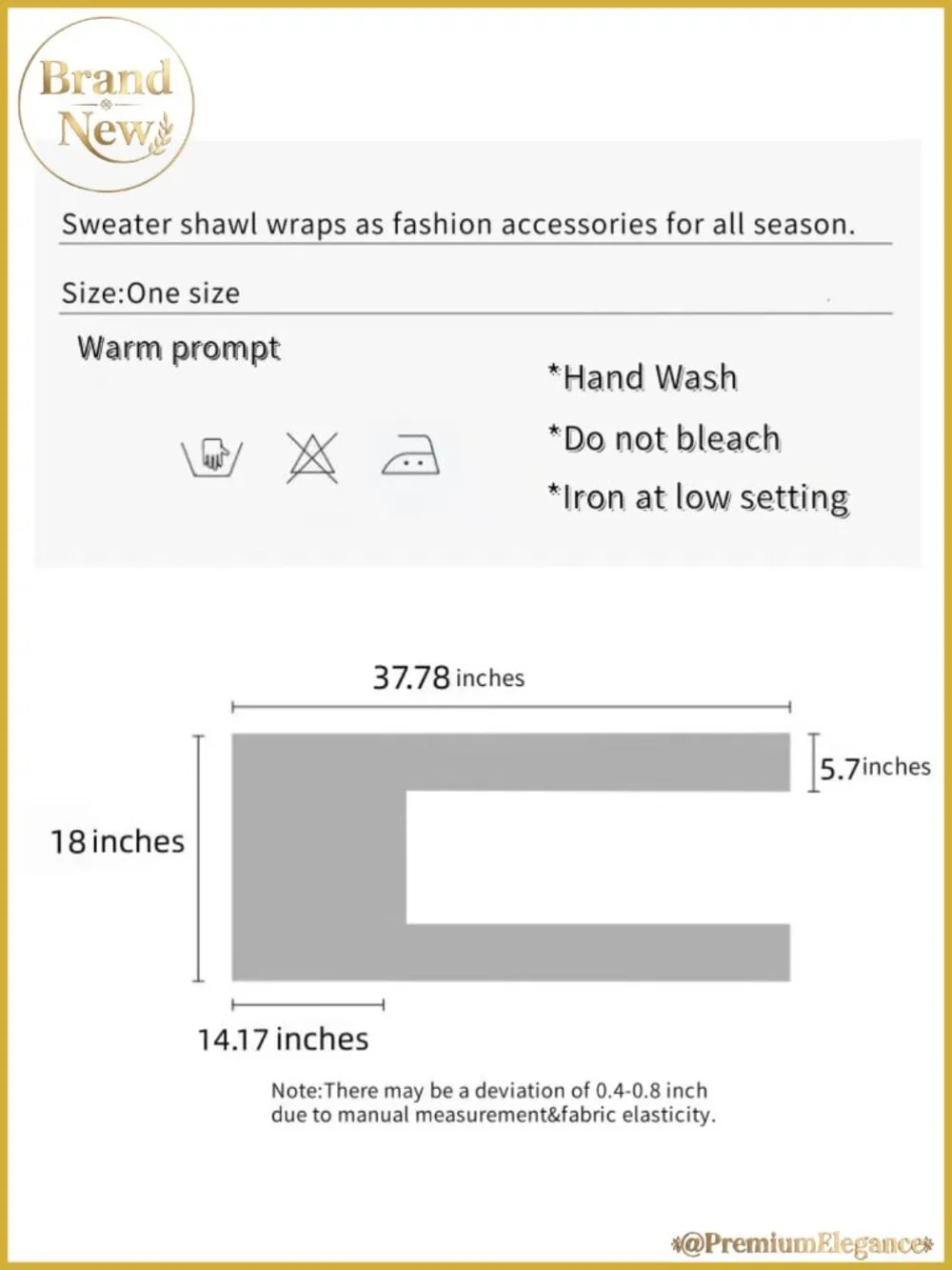 Knitted Sweater Shawl Wrap Poncho with Sleeves - Viscose Blend Travel Cape